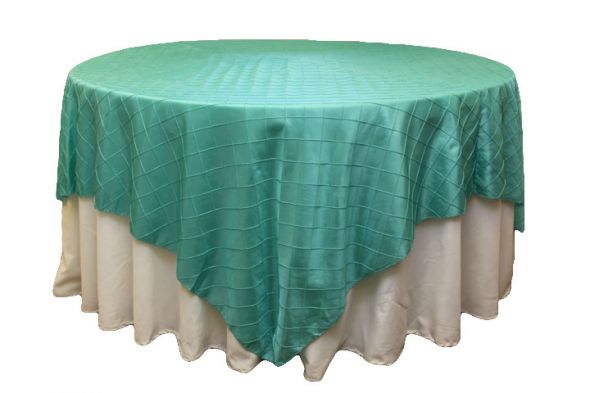 FS: Tiffany blue linens :  wedding tiffany blue linens pintuck overlay chair sash blue reception 90 Pintuck Overlay Turquoisel