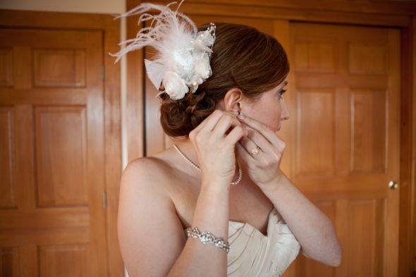 How much did you spend on your wedding hair piece? :  wedding hair comb tiara hair accessory crystal pearl GabRonWed 147