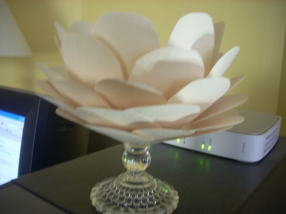 Glowing Paper Flower Centerpiece Mockups: Attempt 1! :  wedding centerpiece flower paper glowing lotus DSCN4257