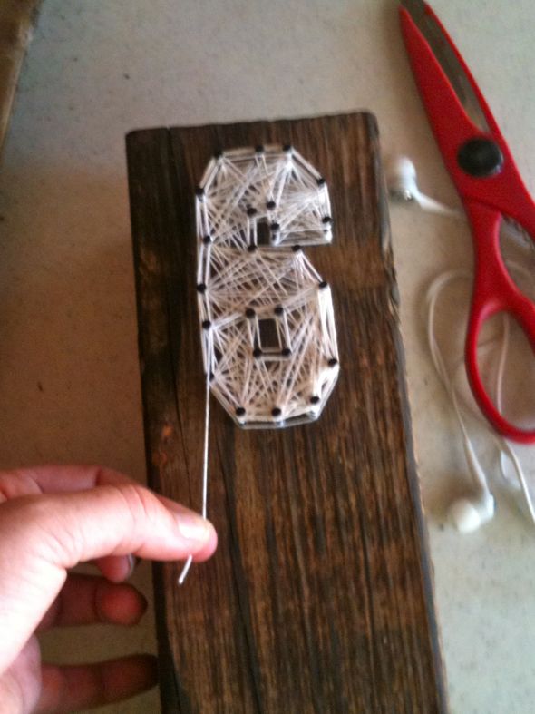 TUTORIALâ€”Rustic String Table Numbers [With Pictures] :  wedding rustic diy table numbers tutorial IMG 2406