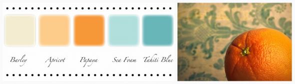 Summer Color Combos : wedding wedding colors june wedding Tangerine Aqua Picnik Collage