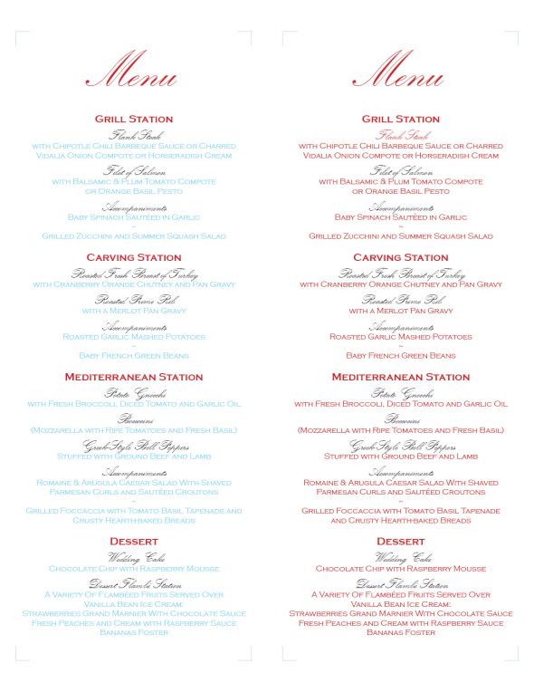 My DIY menu - need the bees' help  :) :  wedding Menu