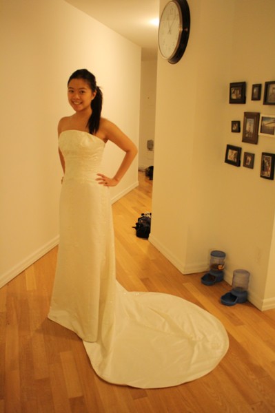 Brand New Sheath Wedding Gown - Emerald Bridal Size 6 :  wedding Emerald