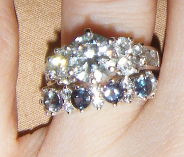 Would it be weird to have color gemstones in the wedding band but not the ering? : wedding 1x12516770