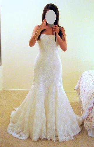 what kind of veil for Enzoani Cambridge? :  wedding enzoani cambridge mantilla veil IMG 28684 1