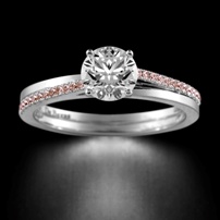 The one that I want :  wedding ring e ring dream ring Pink Promise Large