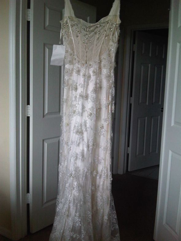 I LOVE my dress...after 5 min of buyers remorse :  wedding Back Of Dress