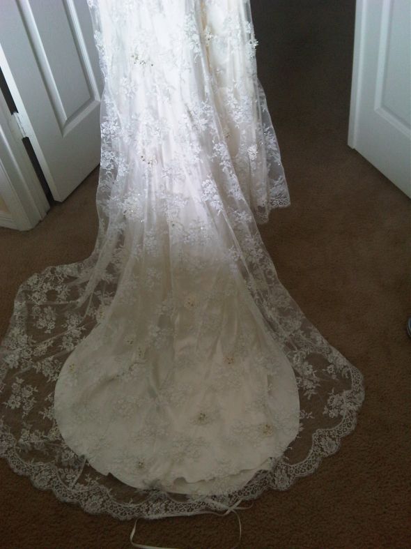 I LOVE my dress...after 5 min of buyers remorse :  wedding Train Of Dress
