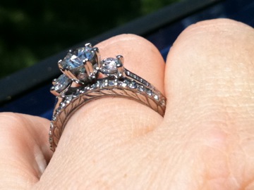 Share your engagement ring and wedding band sets! :  wedding wedding ring set engagement Sidering