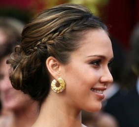 August Brides: Wedding Hair :  wedding wedding hairstyle updo nashville tennessee august wedding august bride Jessica Alba Braid Thumb