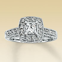 Any bee's with a halo setting? :  wedding Kay Ring