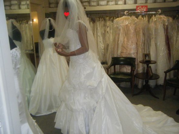 model pic vs. sample dress on me! :  wedding Tiny Dress 2