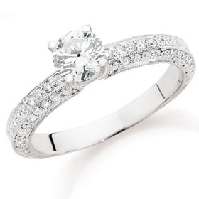 Anyone with a ring that has pave diamonds on the side :  wedding ring engagement ring pave Ring2