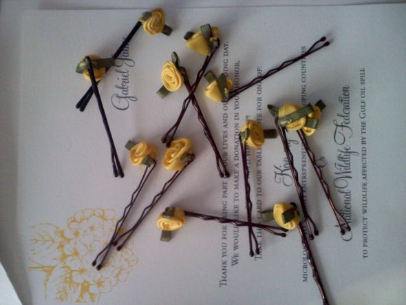 FREE yellow flower hair pins wedding hair hairpin yeloow yellow 