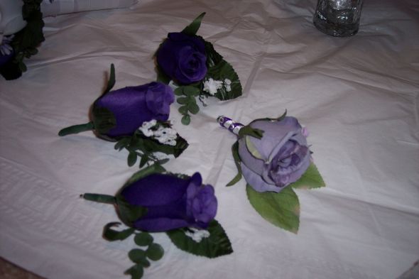 my DIY Fake Flower Bouquets :  wedding diy flowers purple fake flowers diy bouquets All Bouts