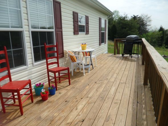 Yard & Deck Improvements so far ...PIC HEAVY :  wedding Deck With Color