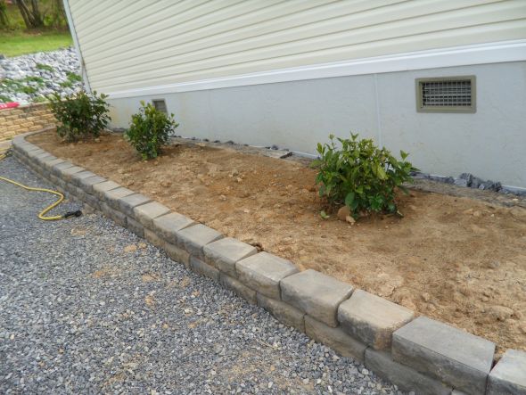 Yard & Deck Improvements so far ...PIC HEAVY :  wedding Flower Bed Infront Of The Driveway