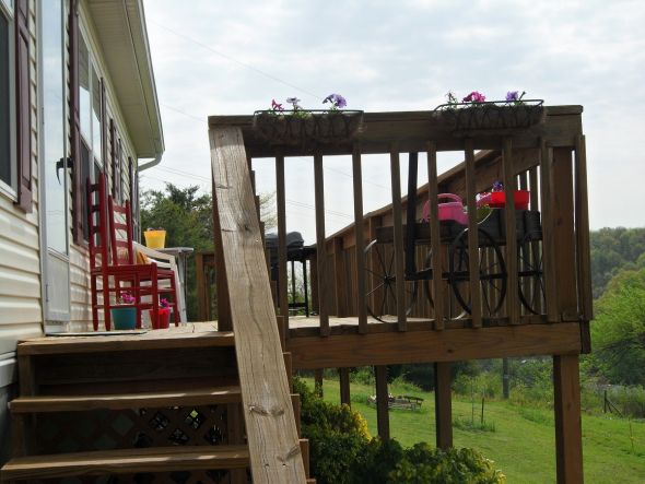 Yard & Deck Improvements so far ...PIC HEAVY :  wedding From Stairs