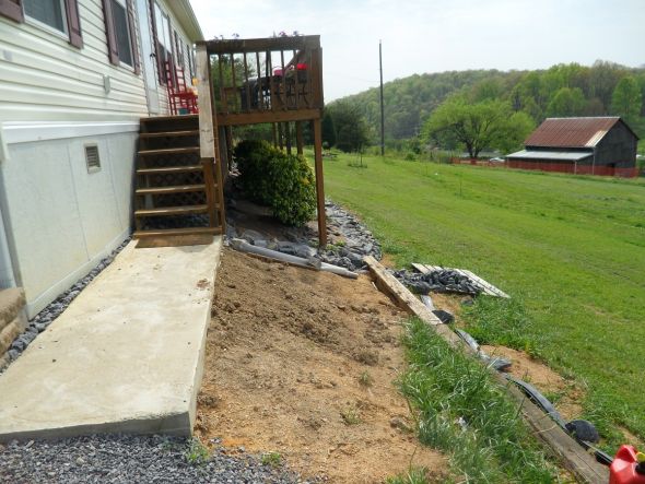 Yard & Deck Improvements so far ...PIC HEAVY :  wedding Walking Up From The Driveway