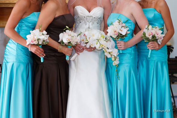 Show me your Aqua BM Dresses and Bouquets!!!! :  wedding flowers bridesmaids aqua teal 0225