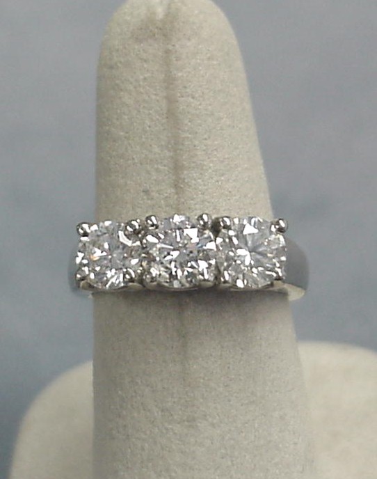 3 Stone Rings, Anyone? :  wedding engagement ring 3 stones DR 241 3 Stone Diam Pall Ring