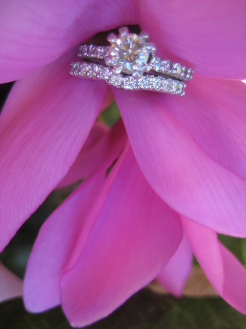 Show me your solitaire engagement ring w/ wedding band! :  wedding ring ering wedding band solitaire Ring Pictures 014