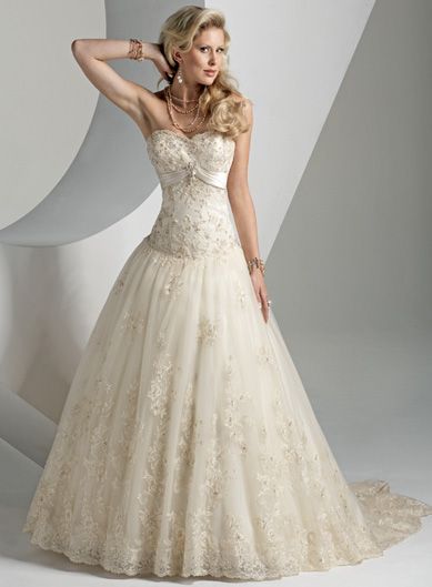 Romantic, Lace Ballgown :  wedding lace ballgown ASM3171