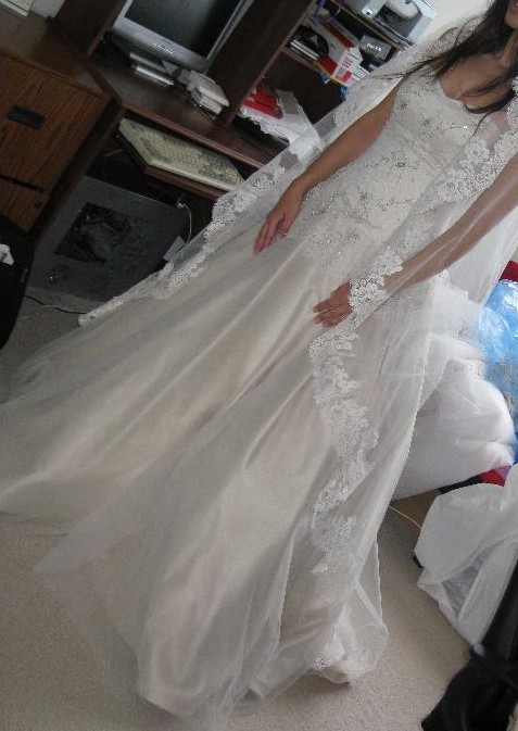 Show me the veil you wore with your Champagne dresses! :  wedding VW4