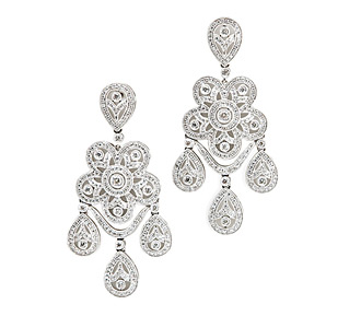 Can I see your chandelier earrings? :  wedding Diamond Chandelier Earrings Lockwood L89