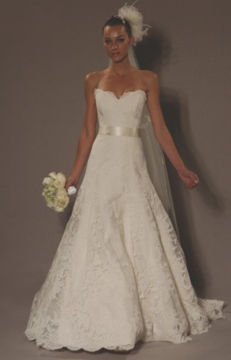 Romantic, Lace Ballgown :  wedding lace ballgown Fl 1 Romona Keveza L195 Size 2