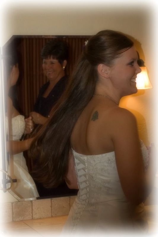 Please show me your half-updos! :  wedding hair half updo IMG 4783