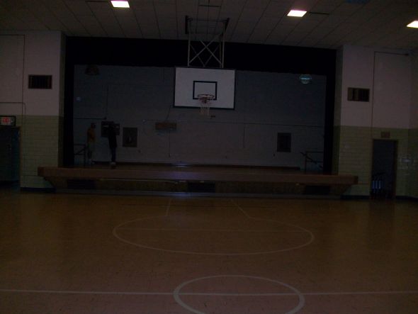 Here are some photos 0 Old elementary school gym with stagedecor ideas