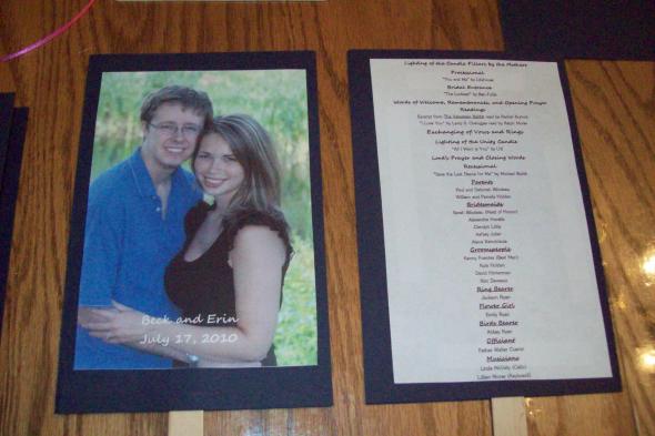 DIY Picture Paddle Programs wedding programs paddles diy Front And Back 