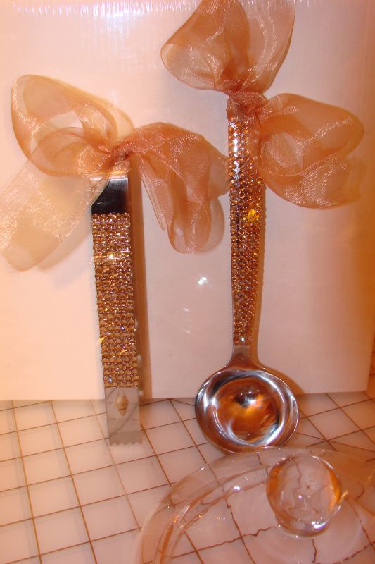 Another DIY done!!! - Blinged Candy Ladle and Tongs :  wedding CandyLabelScoop4