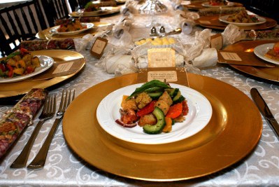 Where to Place Menu Cards with Plated Salad? :  wedding menu cards buffet templates LJ 447