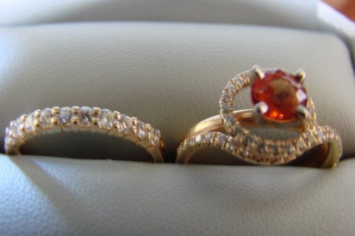 Colored Stone Brides!  Show us your rings! :  wedding colored stones e rings Rings4