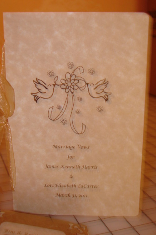 OMG!!! It is over.... My last three DIYs.... :  wedding diy vows menu place cards Vowsoutside