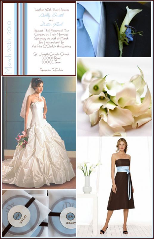 Ladies in waiting.. lets see your inspiration boards! : wedding Blue N Brown Wedding