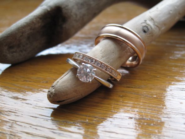 Our Rose-Gold Wedding Bands :  wedding Prettiness