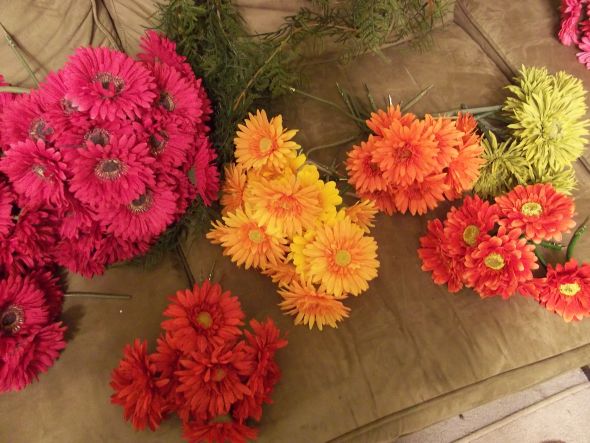 178 stems total of Bright colored gerber daisy 50cents each
