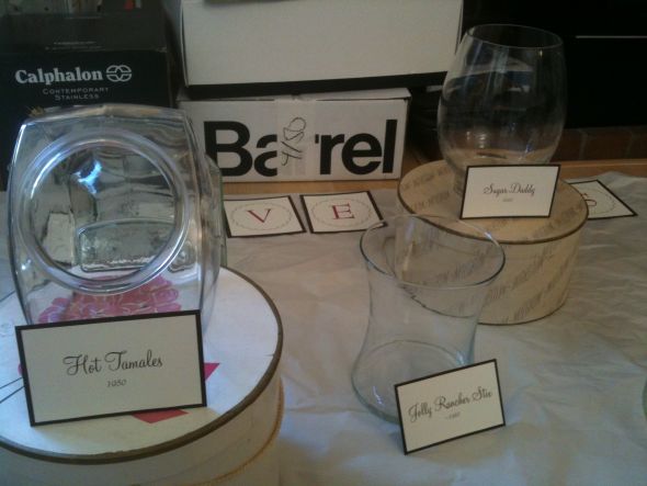 Glass Jars for Candy Buffet - $69 for 10 jars, scoops, lids, bags :  wedding glass jars candy buffet san francisco bay area candy IMG 1742