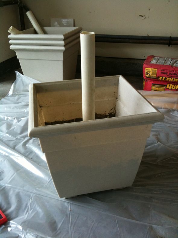 Need your creativity - filling pots for chuppah :  wedding chuppah greenery pots diy Chuppah Base