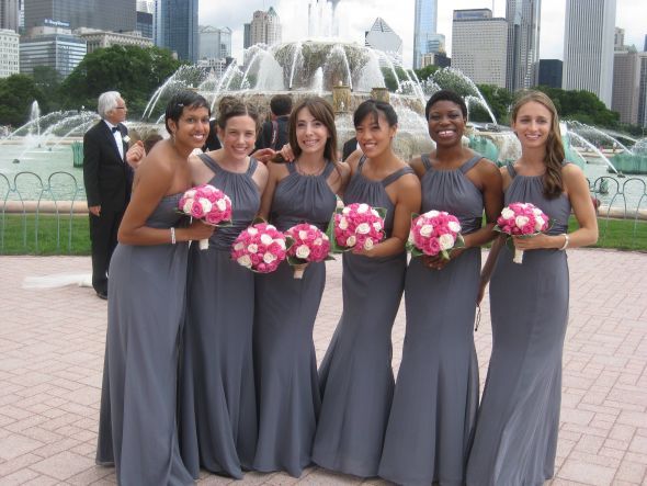 What kind of BM dress will go with this dress? : wedding Bridesmaid Dress