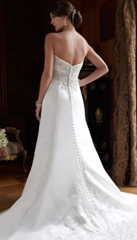 Shapewear-Spanx under my satin wedding gown?!! Please help : wedding spanx shapewear undergarments Casablanca Bridal Gown 1994 Closeup