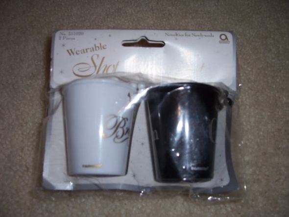 What do you do when people gift you things like this? :  wedding Shotglass