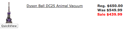 Your registry: cheapest and most expensive : wedding DysonAnimalBallVac