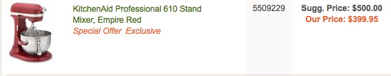 Your registry: cheapest and most expensive : wedding StandMixer