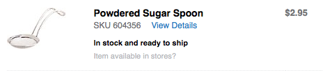 Your registry: cheapest and most expensive : wedding Powderedsugarspoon