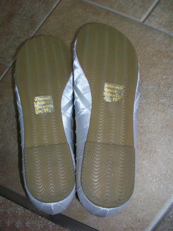 White Satin Ballet Flats - Size 10 : wedding satin new flats white shoes Ballet Flats 4