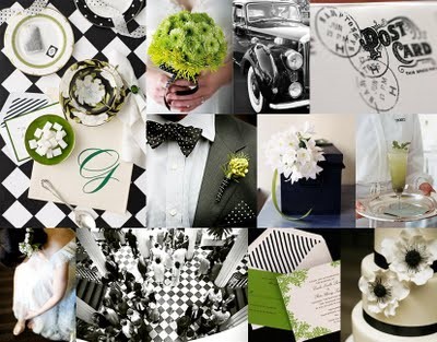 I need some inspiration! Black and White... : wedding black and white damask reception decor hydrangeas anemones black white 14614378 400